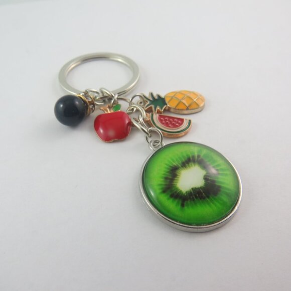 Kiwi Fruit Keychain Tropical Fruit Keychain Fun Fruit Keychain Fruit Explosion - Picture 2 of 4